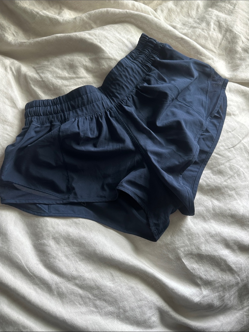 Lululemon Navy Athletic Shorts with Elastic Waistband